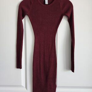 Revamped Burgundy Knit Dress